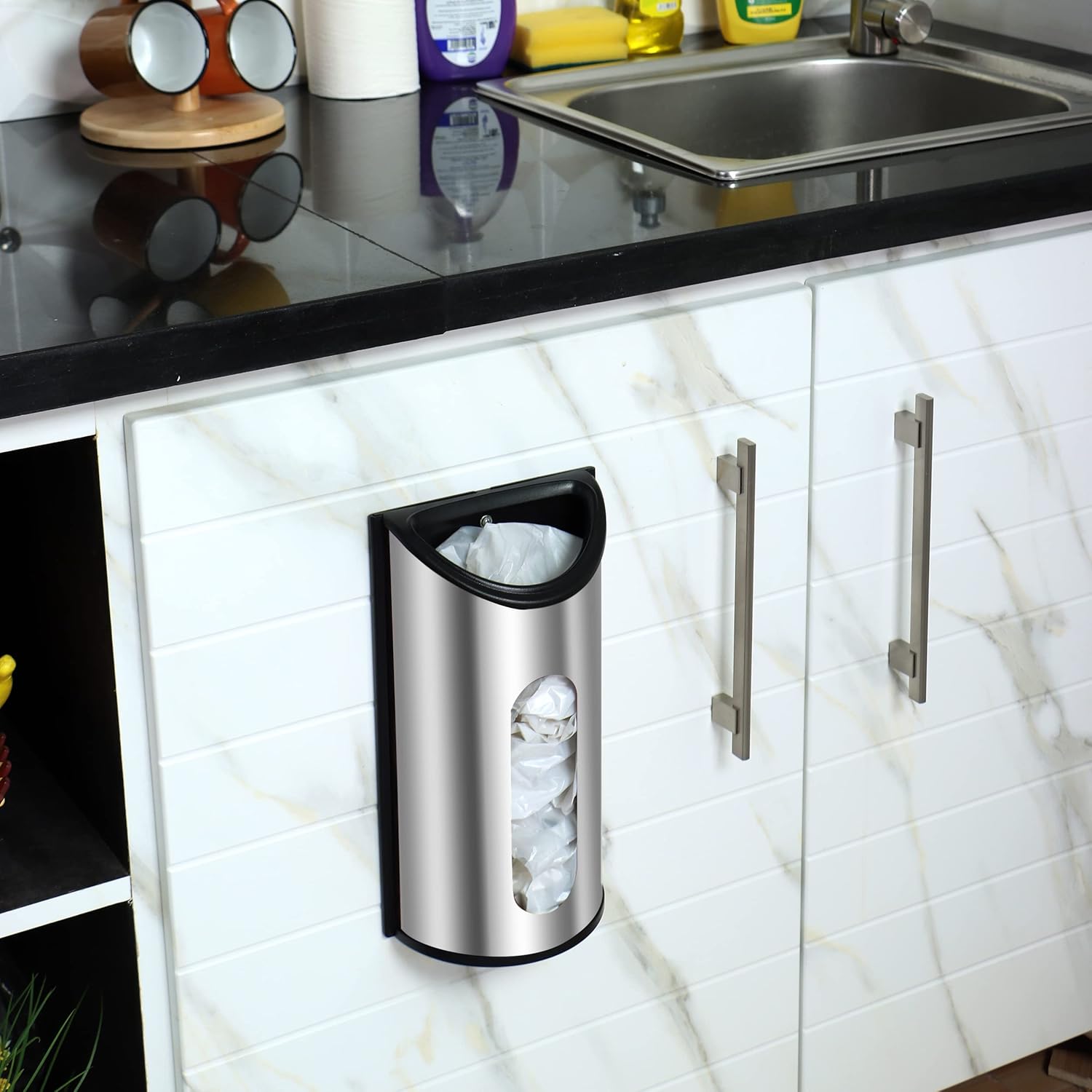 Wall-Mount Stainless Steel Bag Dispenser