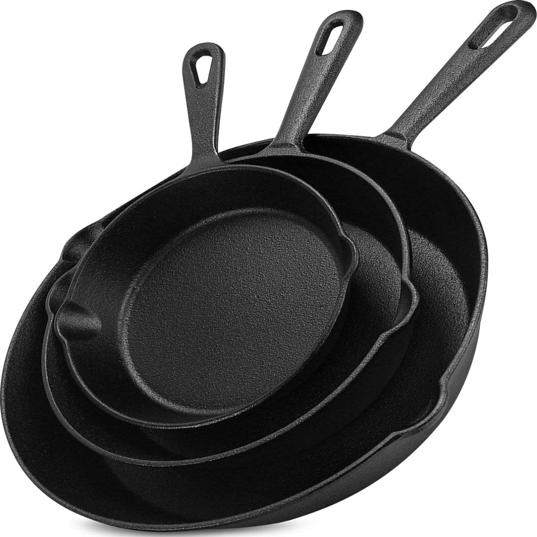 Cast Iron Skillet pack of 3
