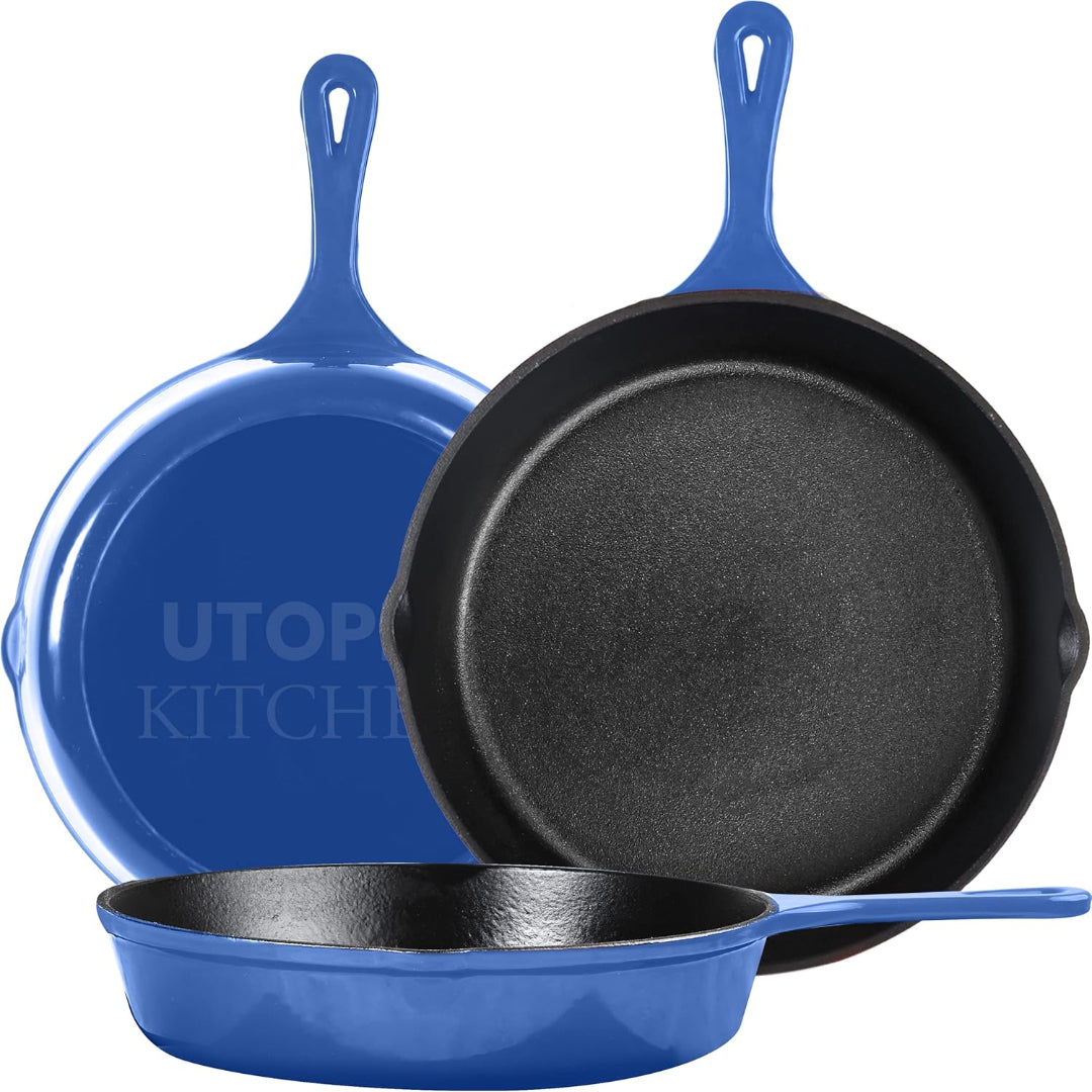 Cast Iron Skillet pack of 3