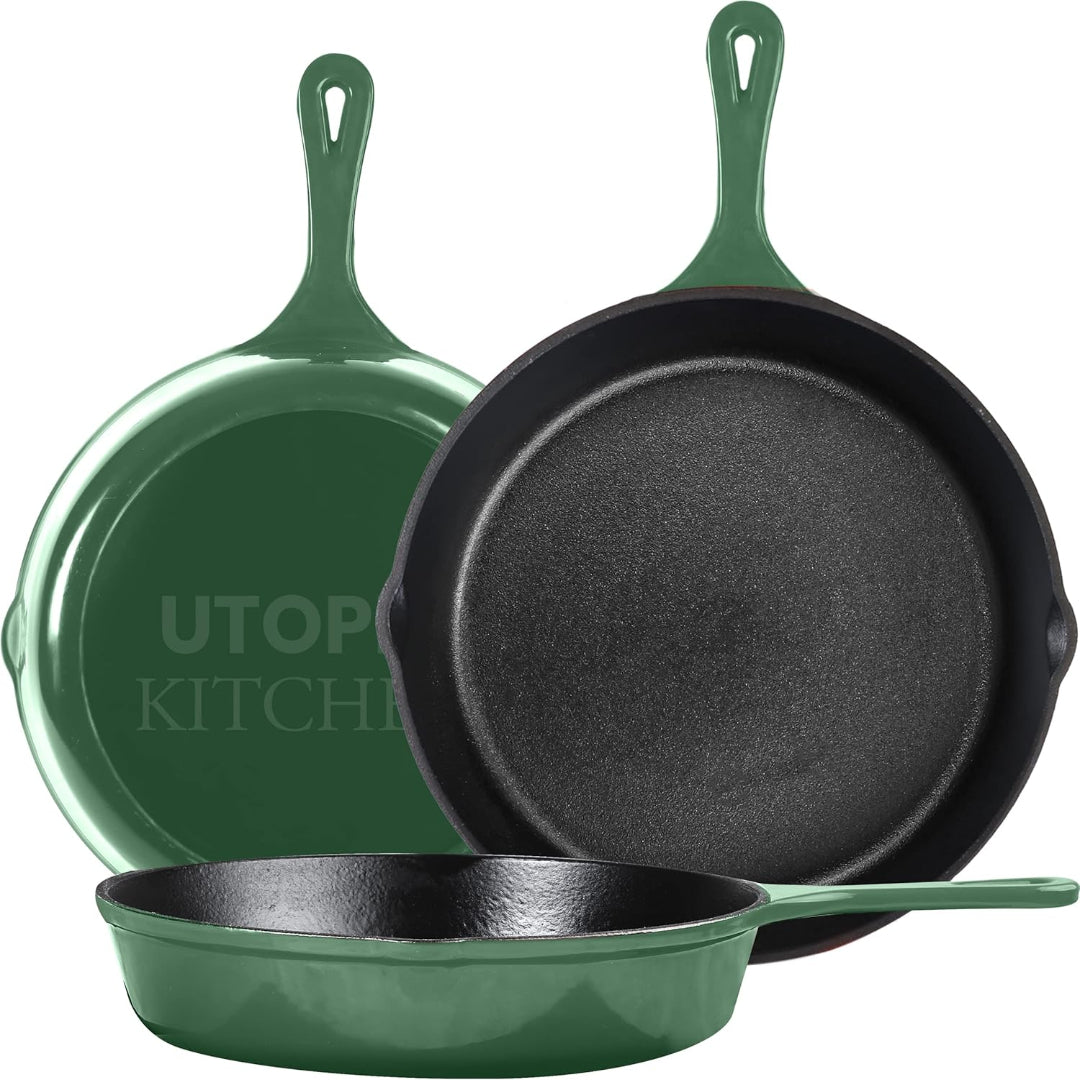 Cast Iron Skillet pack of 3