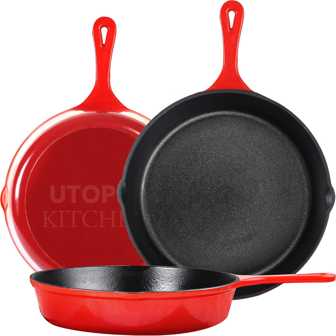 Cast Iron Skillet pack of 3